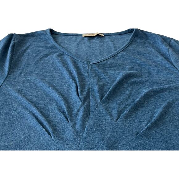 NOMORER MIDI, SHORT SLEEVE, PULL-OVER, WAIST DRESS, WOMENS, XXL, HEATHER BLUE - Picture 3 of 11